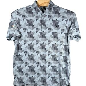 Adidas Go-To Mens Golf Polo XL Blue Digital Camo Arnold Palmer Myrtle Beach Golf